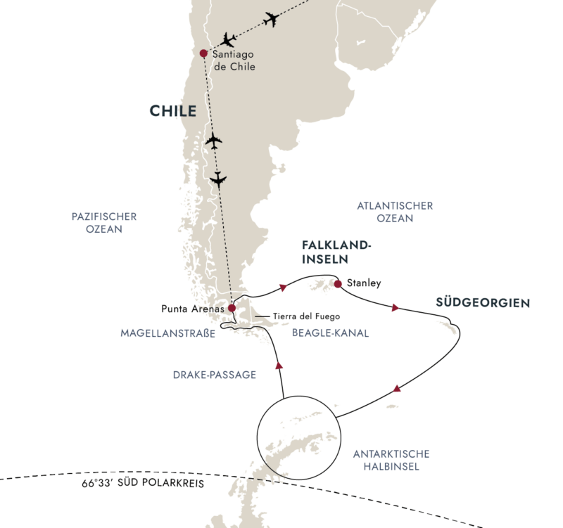 Routenkarte Nordkap Linie MS Trollfjord ab/bis Oslo
