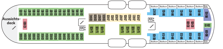 Deckplan MS Finnmarken Deck 6