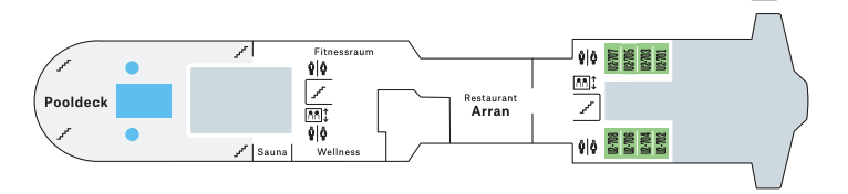 Deckplan MS Finnmarken Deck 7